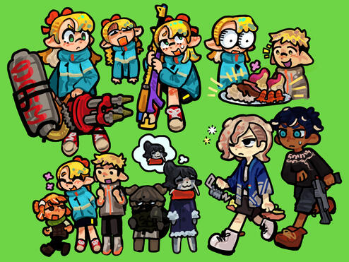 colored doodle page